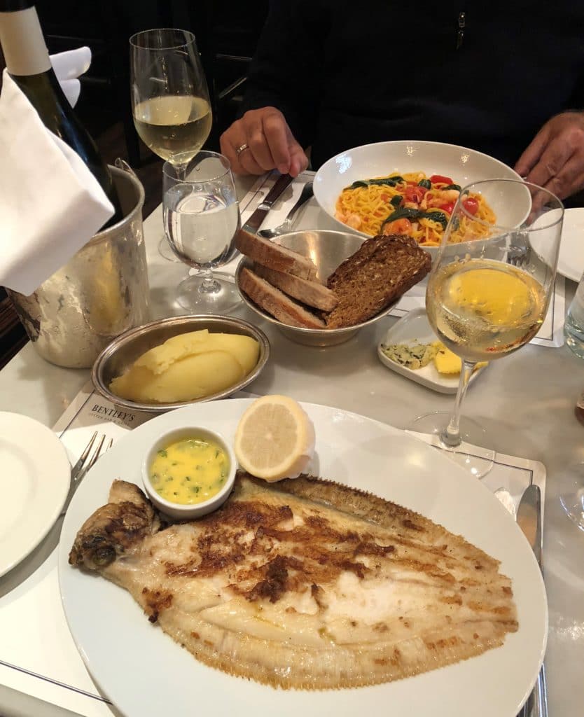 Restaurante Bentley´s Londres lemon sole