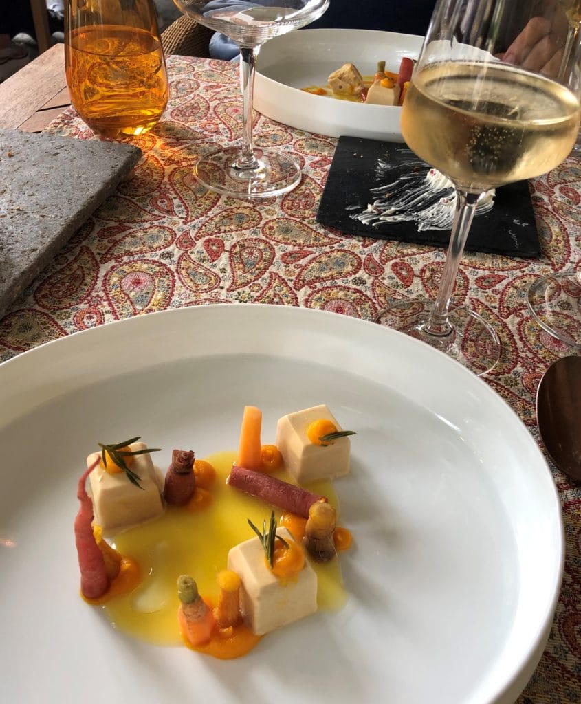 mousse com cenouras restaurante Mittermeier em Rothenburg