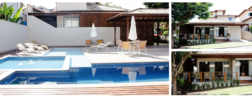Piscina ampla em casa com piscina para alugar em Búzios
