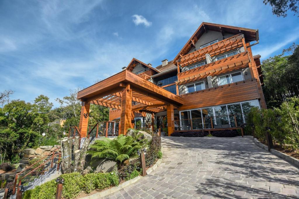 Fachada de pousada em Gramado
