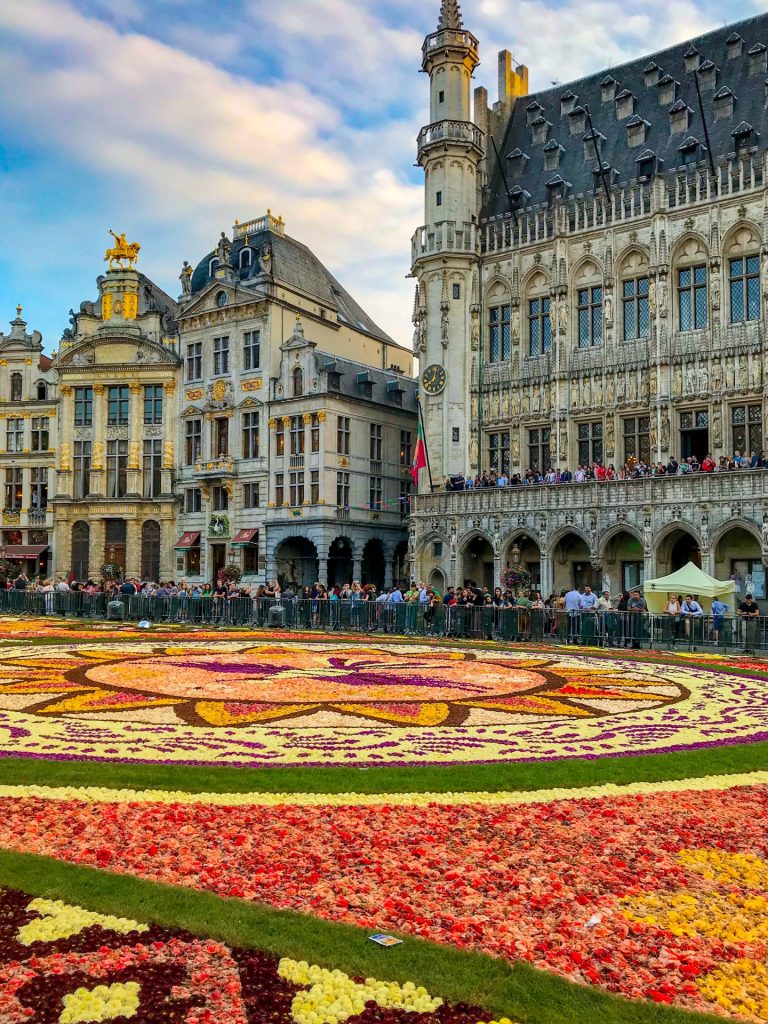 Grand-Place Bruxelas - Festival de tapetes de flores - Casal Giramundo